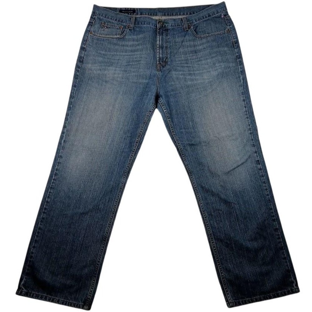 Tommy Hilfiger Tommy Jean Jeans Mens 42x32 Blue Relaxed Straight Denim Pants